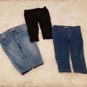 !!!3 PAIRS OF INFANT GIRLS JEGGINGS/JEANS!!!